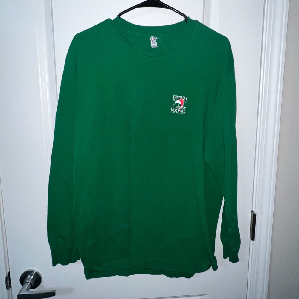 Salty Dog Cafe Christmas Shirt - Size Large - Green